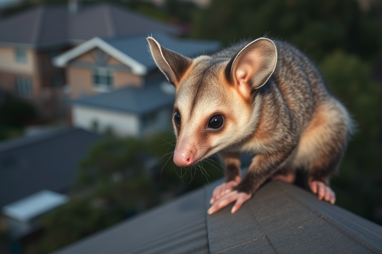 Possum in Campbellfield residential area